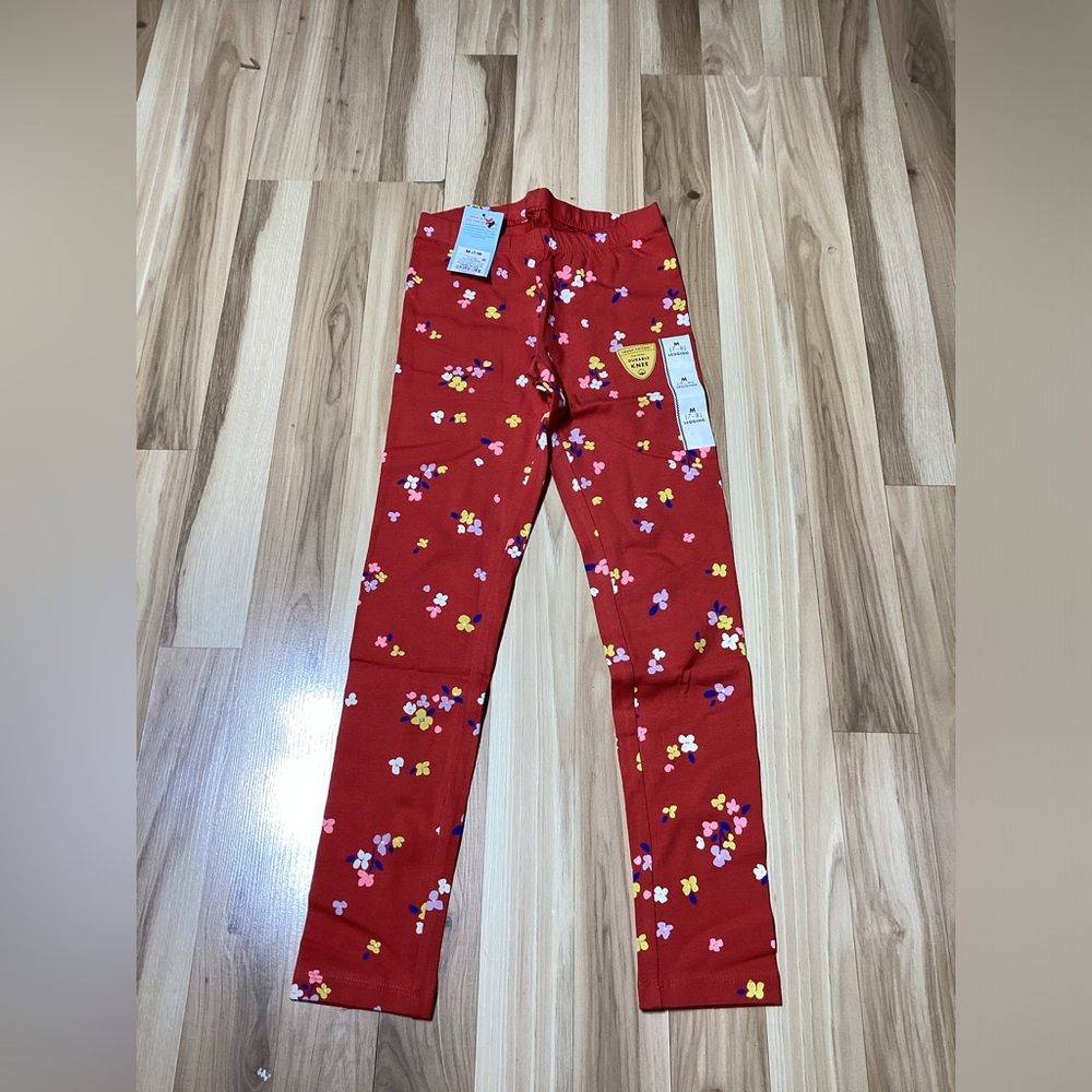 Cat & Jack Girls Rust Floral Leggings - Size M 7-8